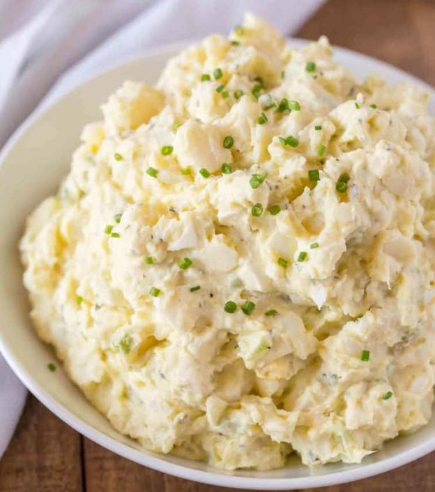 Classic and easy potato salad recipe with egg