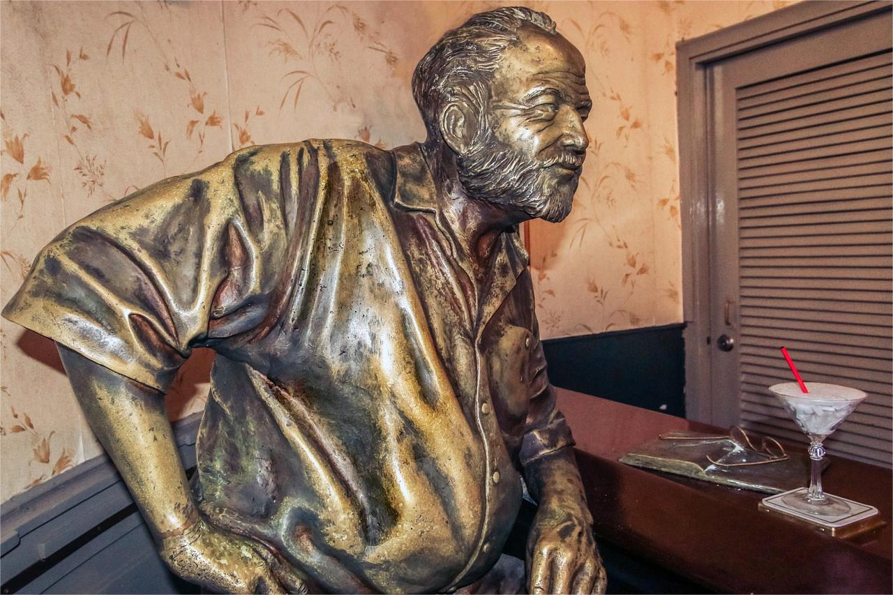 American author Ernest Hemingway statue