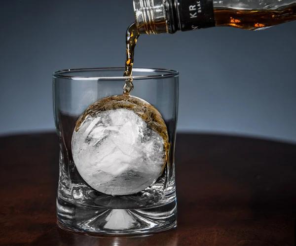 ice ball using in rocks or classic old fashioned