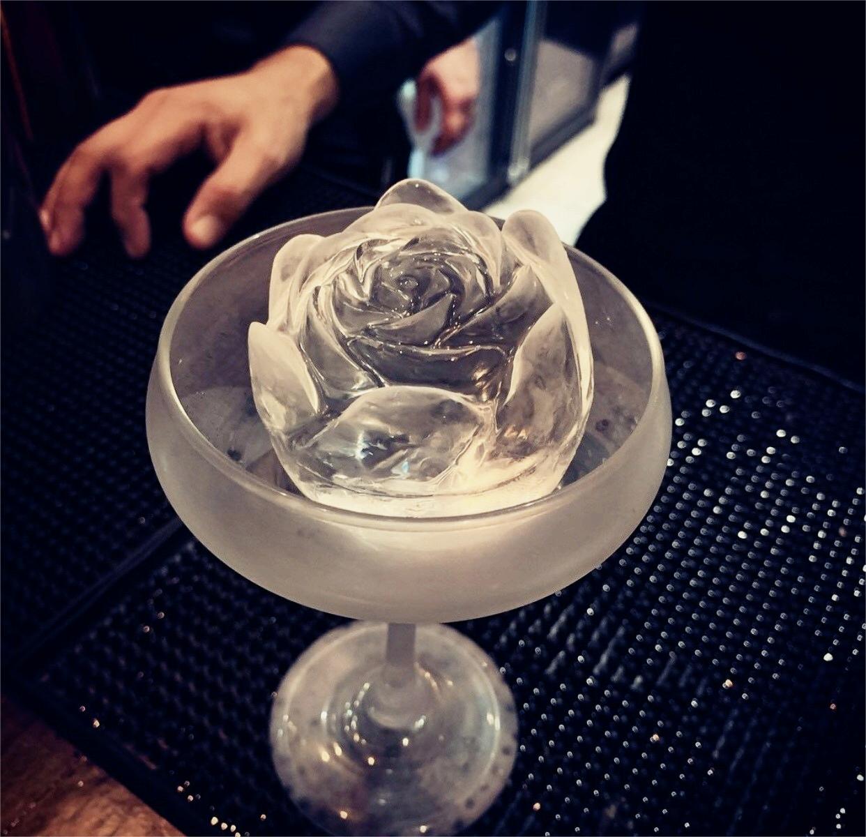 personalize  style ice for rose floral shape