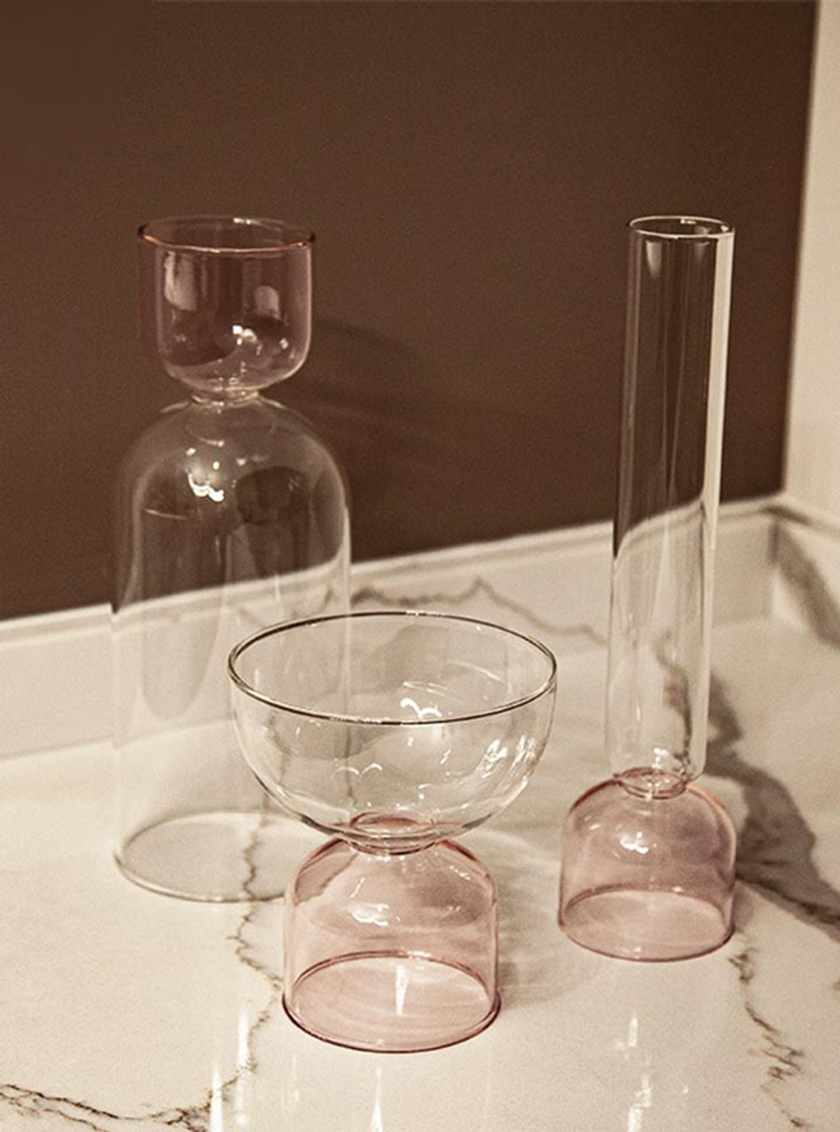 TUTU's hourglass shape glass vase