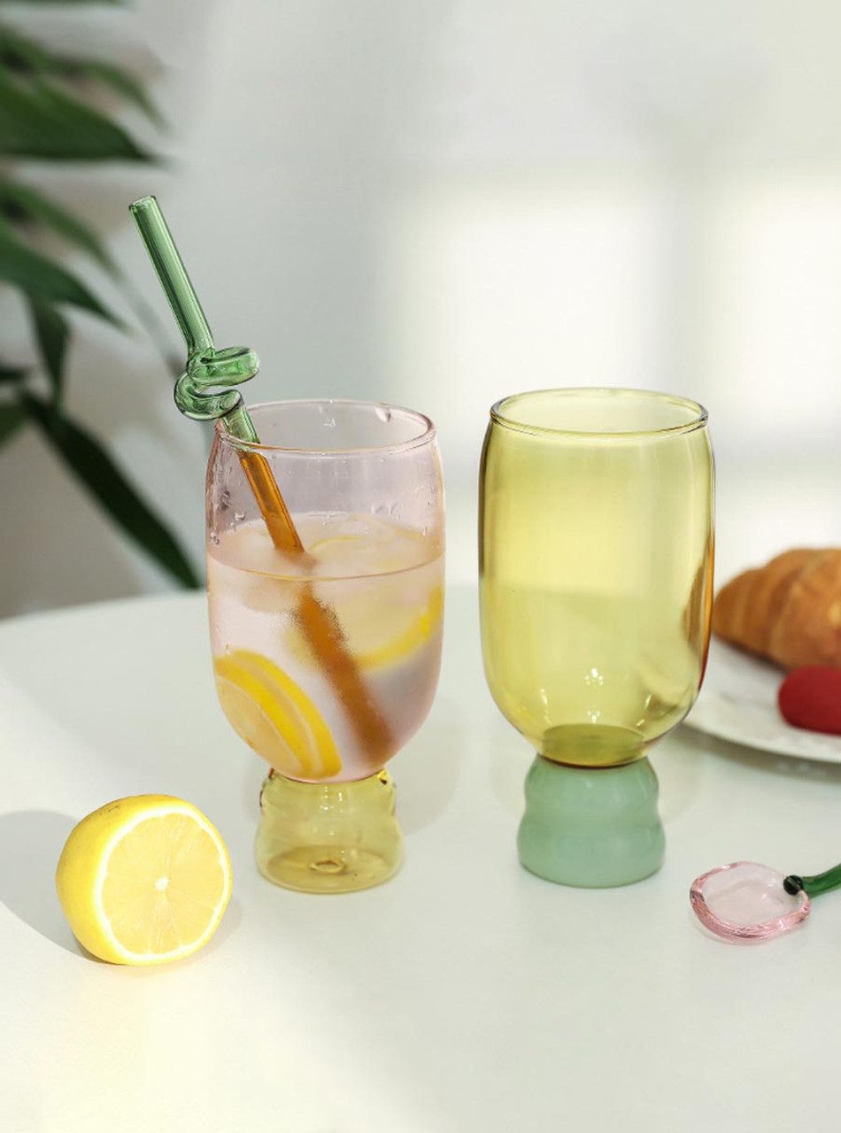 "Bubble" Coloured Drinking Glass
