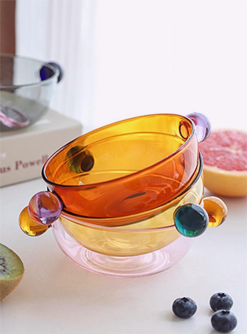 TUTU coloured  shape Glass salad bowl 