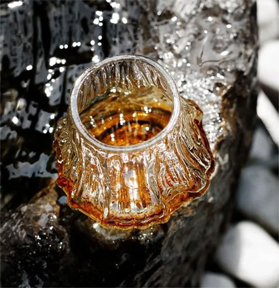 "Fuji" Mountain Inspired Clear Whisky Glass