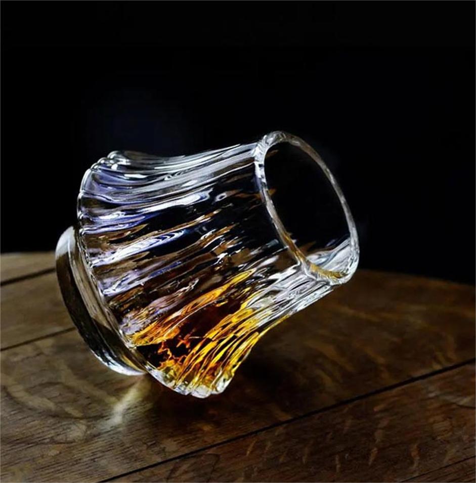 "Fuji" Mountain Inspired Clear Whisky Glass