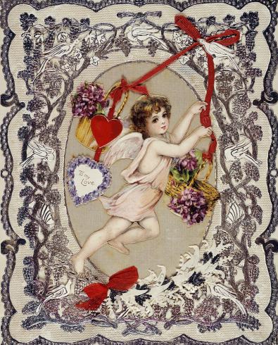 Victorian Valentine's Day greeting Card